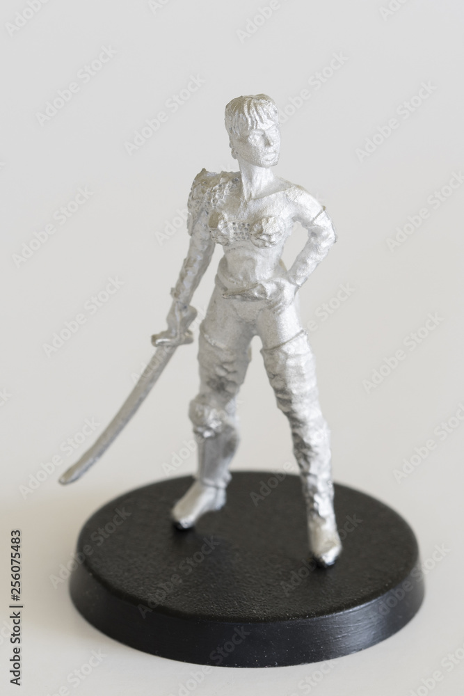 Female swordsman - tin figure. Female swordsman - tin figure.