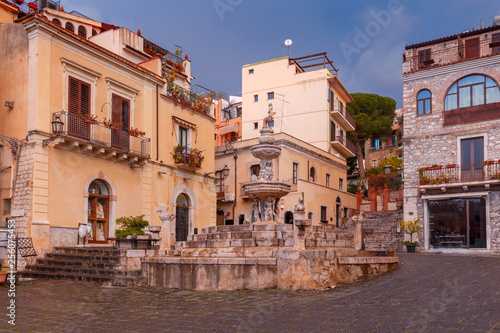 Taormina. Sicily. City fountain.