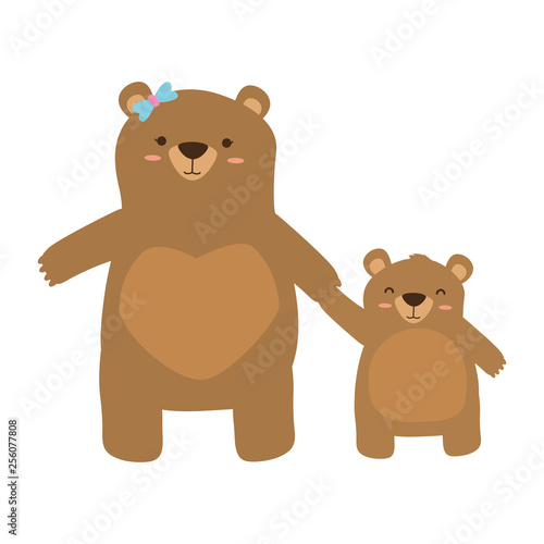 mom bear and son