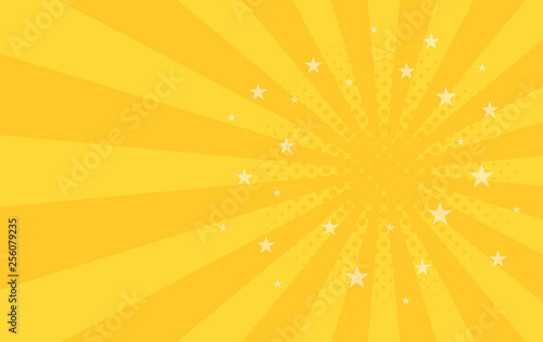 Swirling radial pattern stars background. Vortex starburst spiral twirl square. Helix rotation rays. Fun sun light beams. Vector illustration.