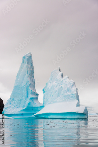 Icebergs and glaciers in Antarctica