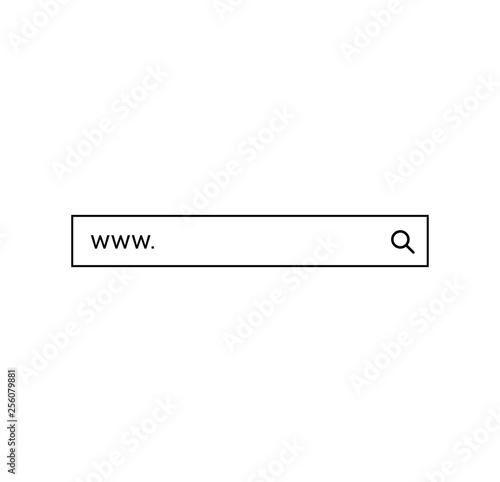 Set www search bar icons. Vector illustration isolated on white background. www search bar icon for web site, app, ui and logo. Concept search and www.