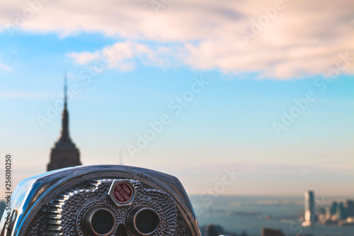 New York City Skyline Overlook Binoculars © Carter