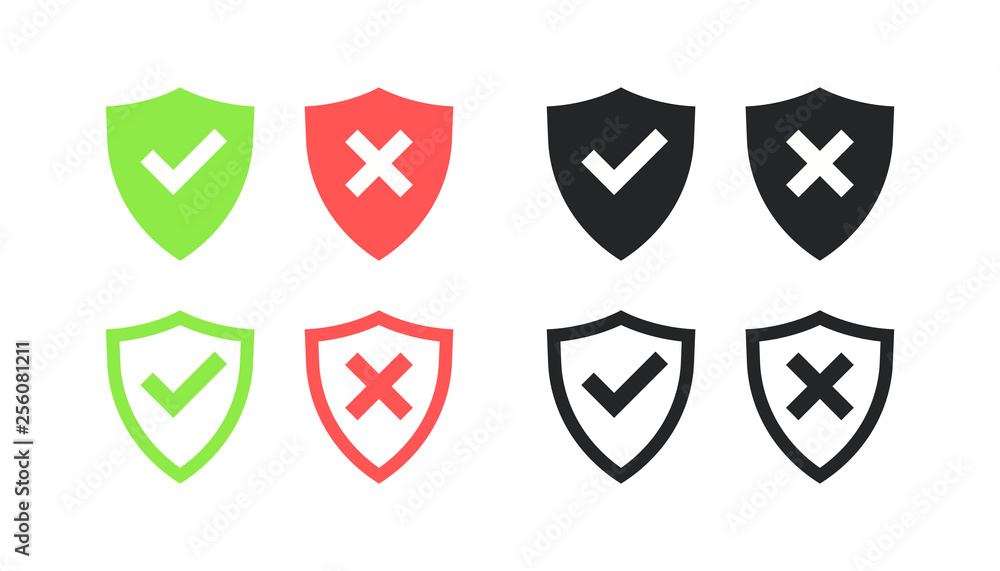 Approved icon. Profile Verification. Accept badge. Quality icon. Check mark. Sticker with tick. Vector illustration. Approved icon. Profile Verification. Accept badge. Quality icon. Check mark. Sticker with tick. Vector illustration.