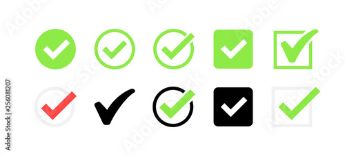 Approved icon. Profile Verification. Accept badge. Quality icon. Check mark. Sticker with tick. Vector illustration.