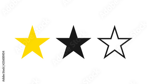 Star icons set. Five star collection. Vector illustration.
