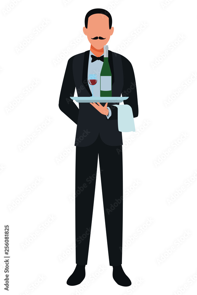 Waiter restaurant avatar profession Waiter restaurant avatar profession