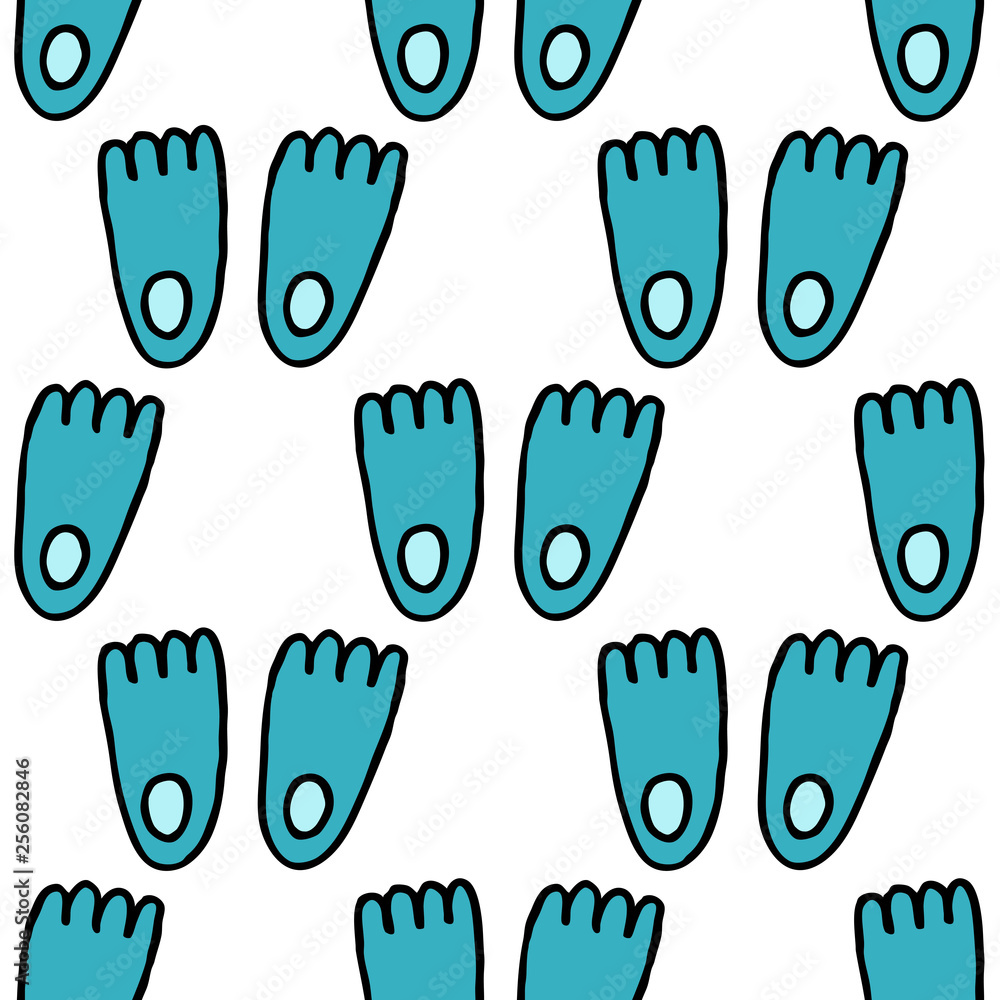 flippers seamless doodle pattern flippers seamless doodle pattern