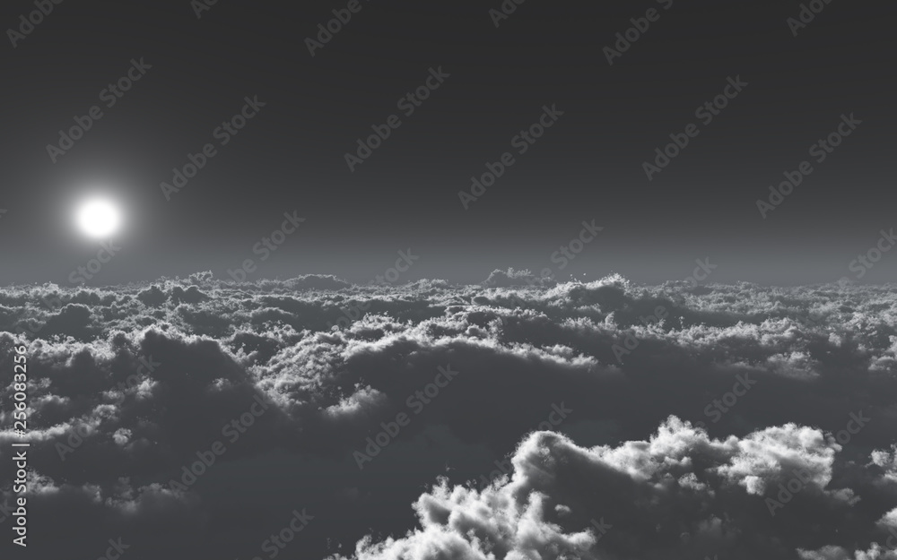 Fototapeta premium High Altitude Above The Clouds Environment Background