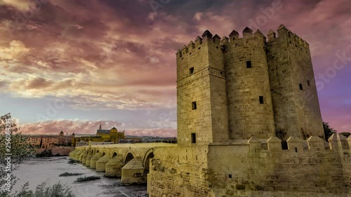 Clouds timelapse in a historic cityscape.
