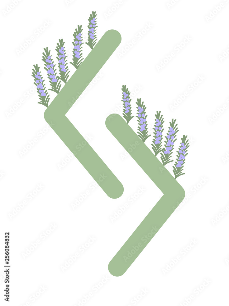 Fleece Scandinavia. Vector illustration of the runes Jera. The symbol of the letter Futhark. Spiritual esoteric. Fleece with leaves and flowers Fleece Scandinavia. Vector illustration of the runes Jera. The symbol of the letter Futhark. Spiritual esoteric. Fleece with leaves and flowers