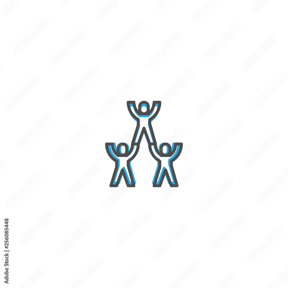 Teamwork icon design. Startup icon vector design Teamwork icon design. Startup icon vector design