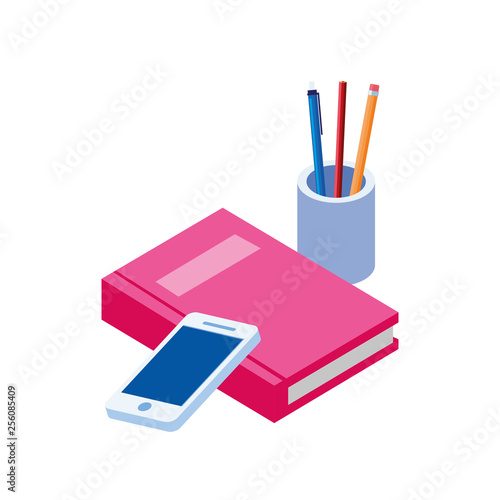 text book with smarphone