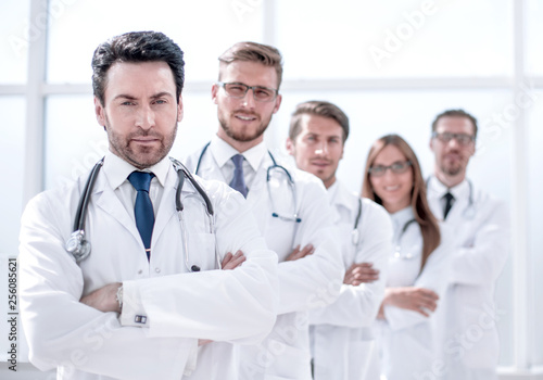 team of therapists standing in the hallway