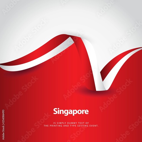 Singapore National Day Vector Template Design Illustration