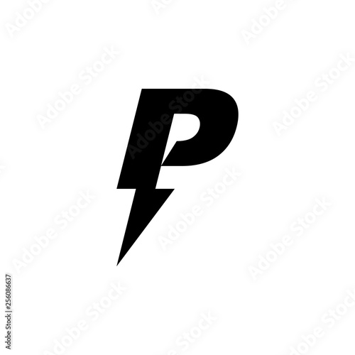 Letter P Bolt Logo