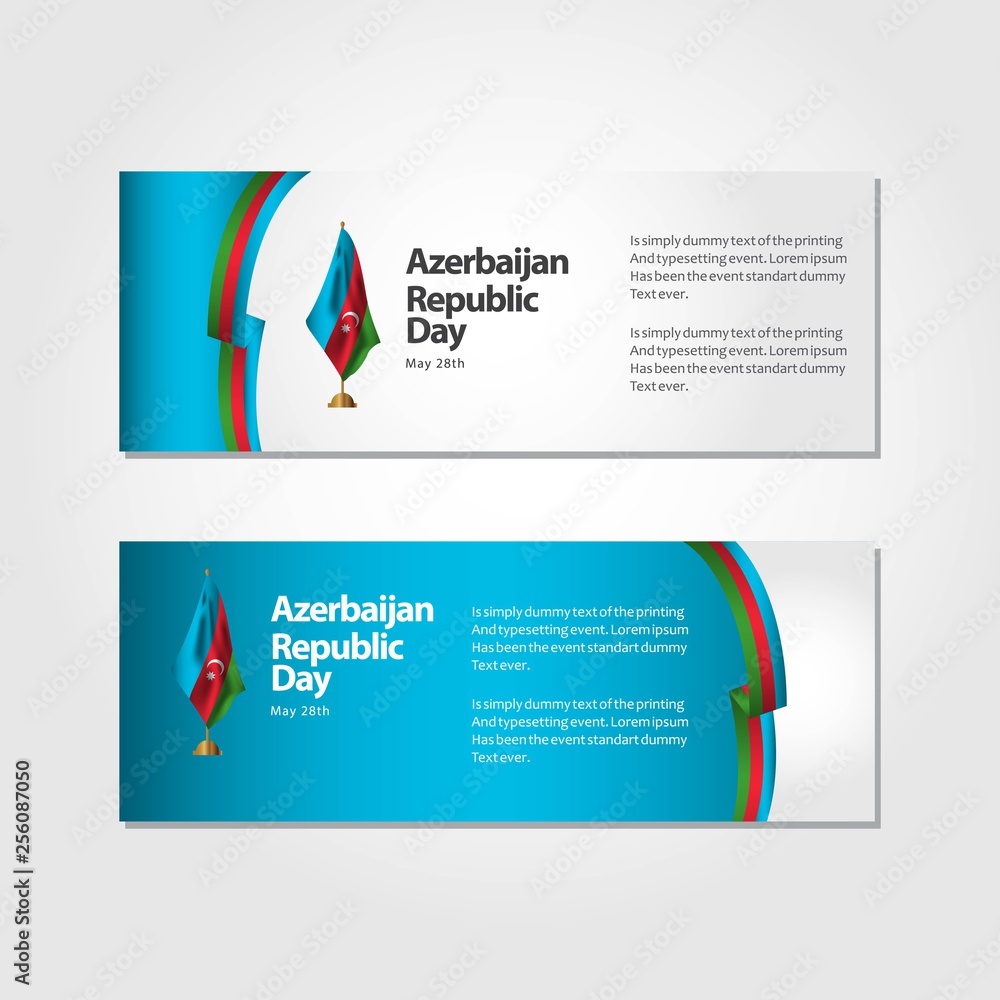 Azerbaijan Republic Day Vector Template Design Illustration
