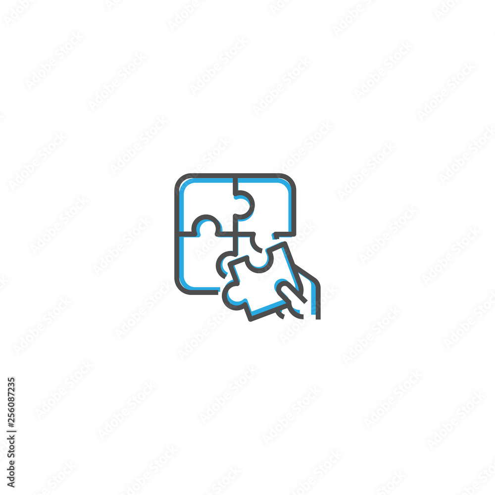 Jigsaw icon design. Startup icon vector design