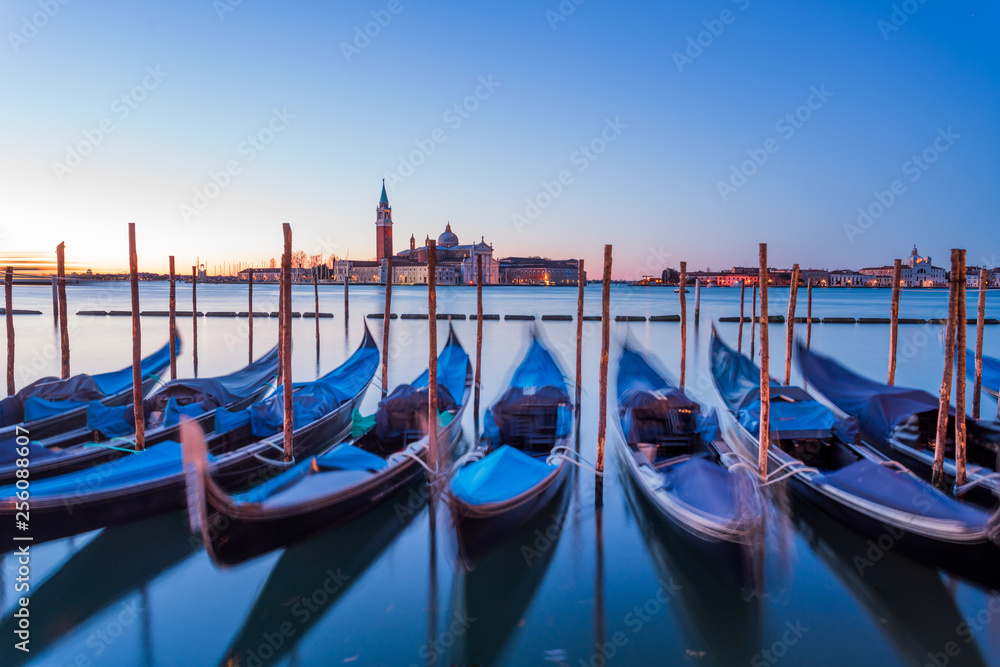 Venice Italy Gondola view from San Marco Piazza