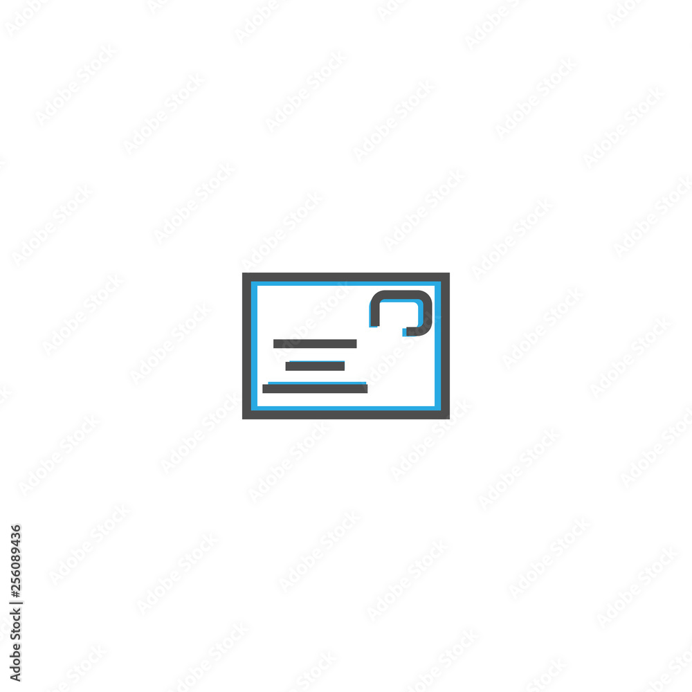 Letter icon design. Stationery icon vector design Letter icon design. Stationery icon vector design