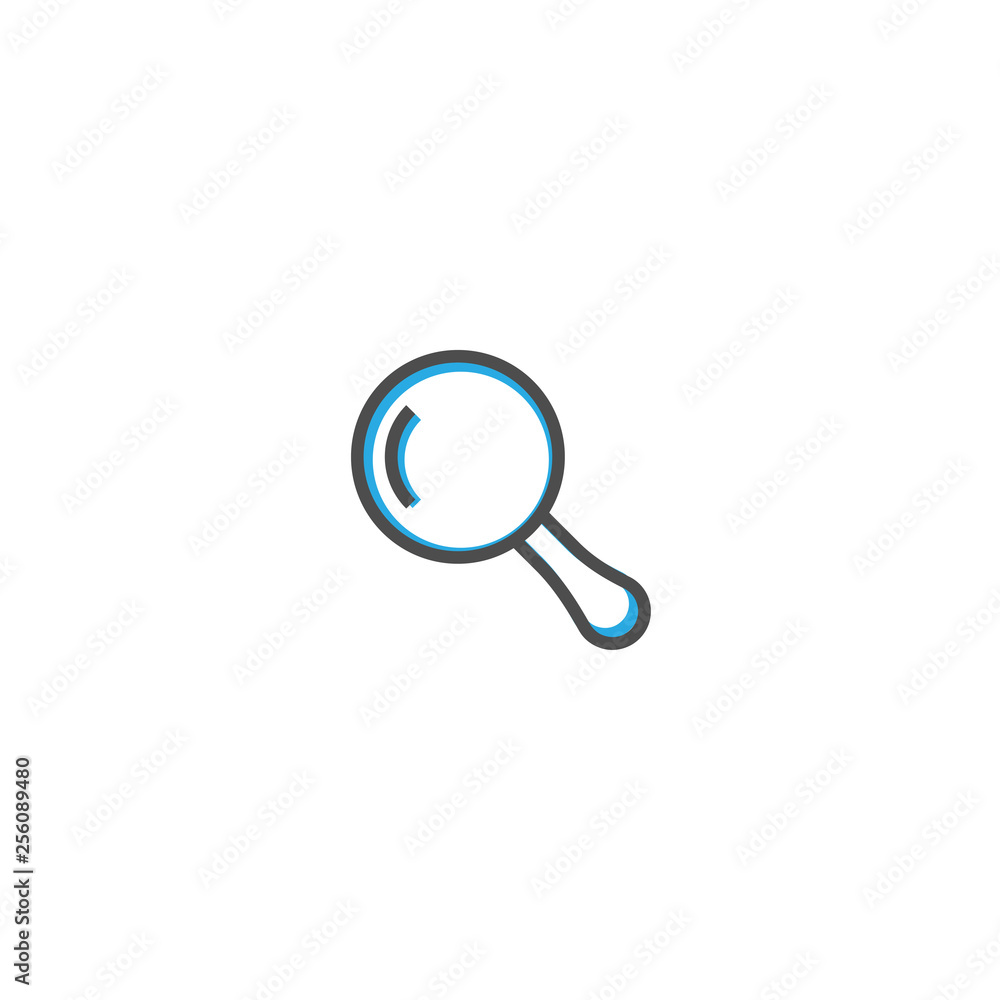 Magnifying glass icon design. Stationery icon vector design Magnifying glass icon design. Stationery icon vector design