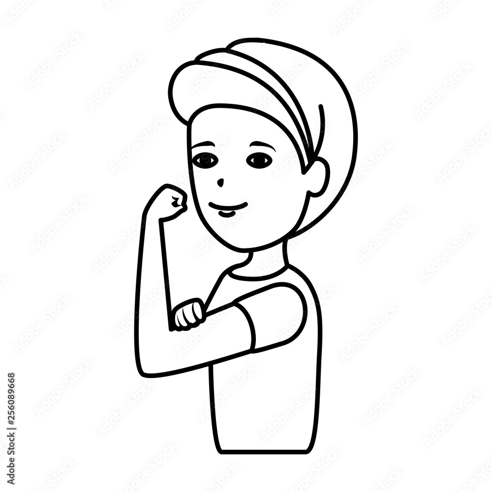 beautiful strong woman avatar character