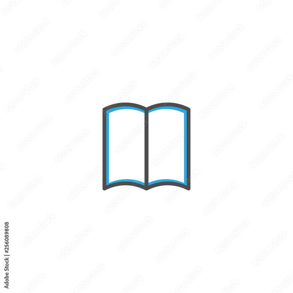 Open book icon design. Stationery icon vector design Open book icon design. Stationery icon vector design