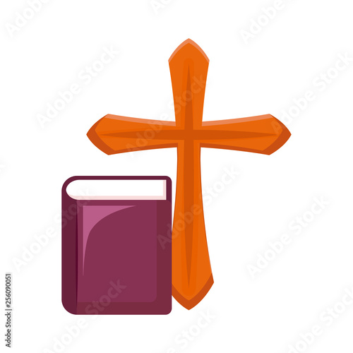 cross catholic with bible holy