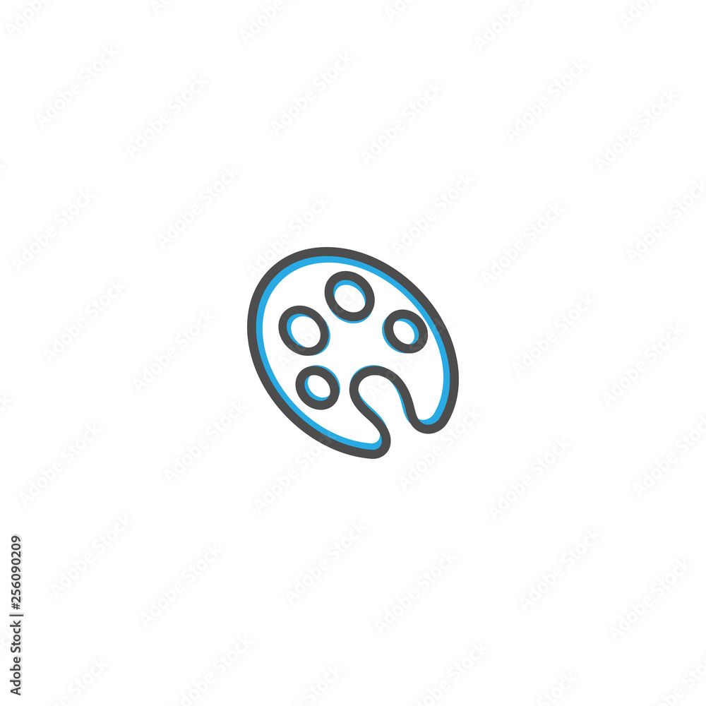 Paint palette icon design. Stationery icon vector design Paint palette icon design. Stationery icon vector design