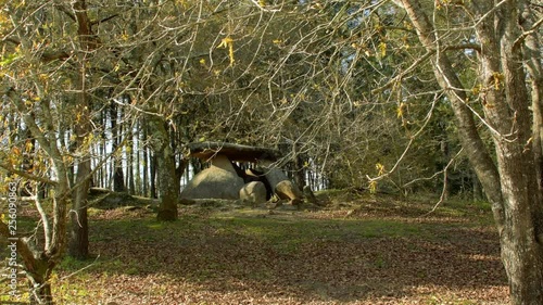 Dolmen de Axeitos. Galicia. De frente. photo