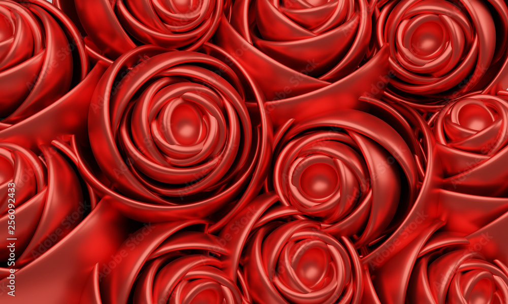 3D illustration of red roses bouquet 3D illustration of red roses bouquet