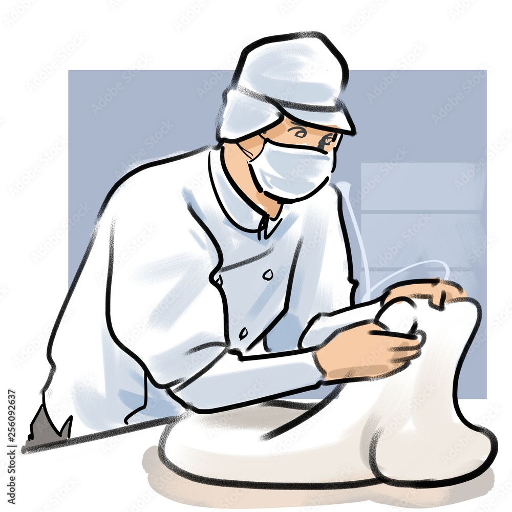 パン職人 こねる Stock イラスト Adobe Stock