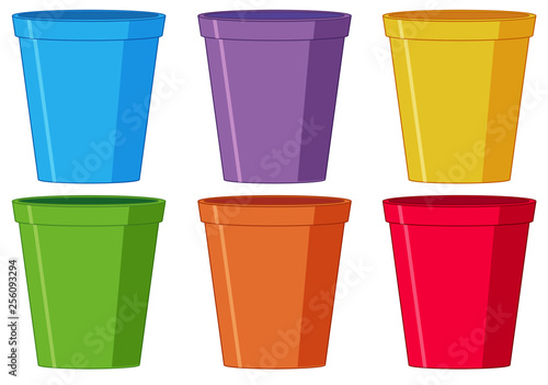 Set of plastic cup