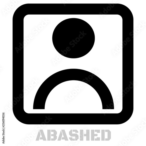 Abashed concept icon on white