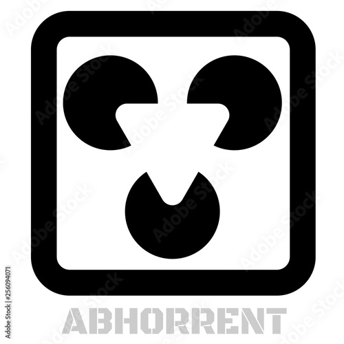 Abhorrent concept icon on white