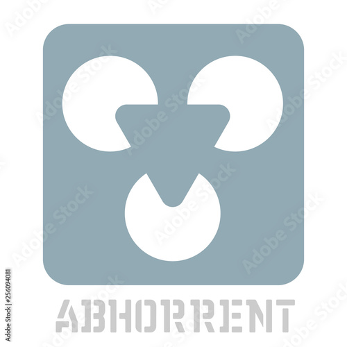 Abhorrent concept icon on white