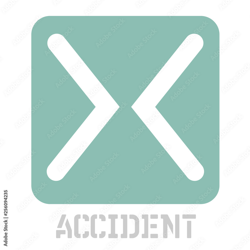 Accident concept icon on white Accident concept icon on white