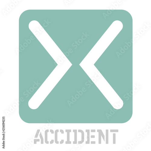 Accident concept icon on white