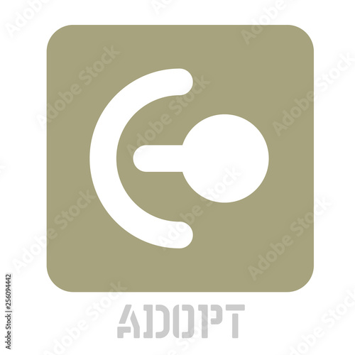 Adopt concept icon on white