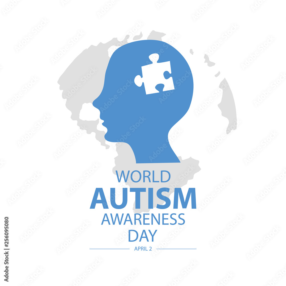 World autism awareness day concept. April 2.