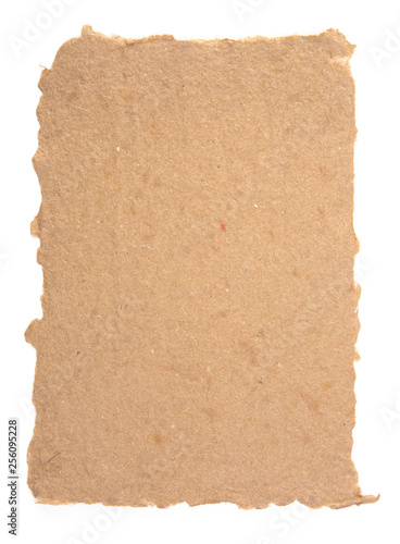 A Sheet of Handmade Paper Isolated on a White Background
