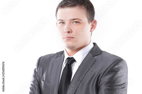 portrait of a successful young businessman.isolated on white