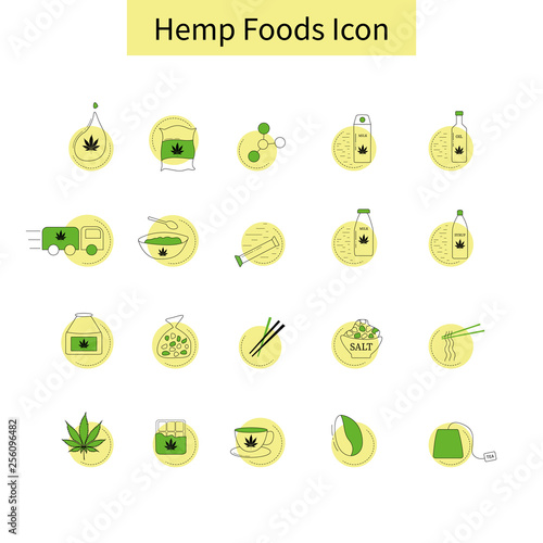 Template hemp icon