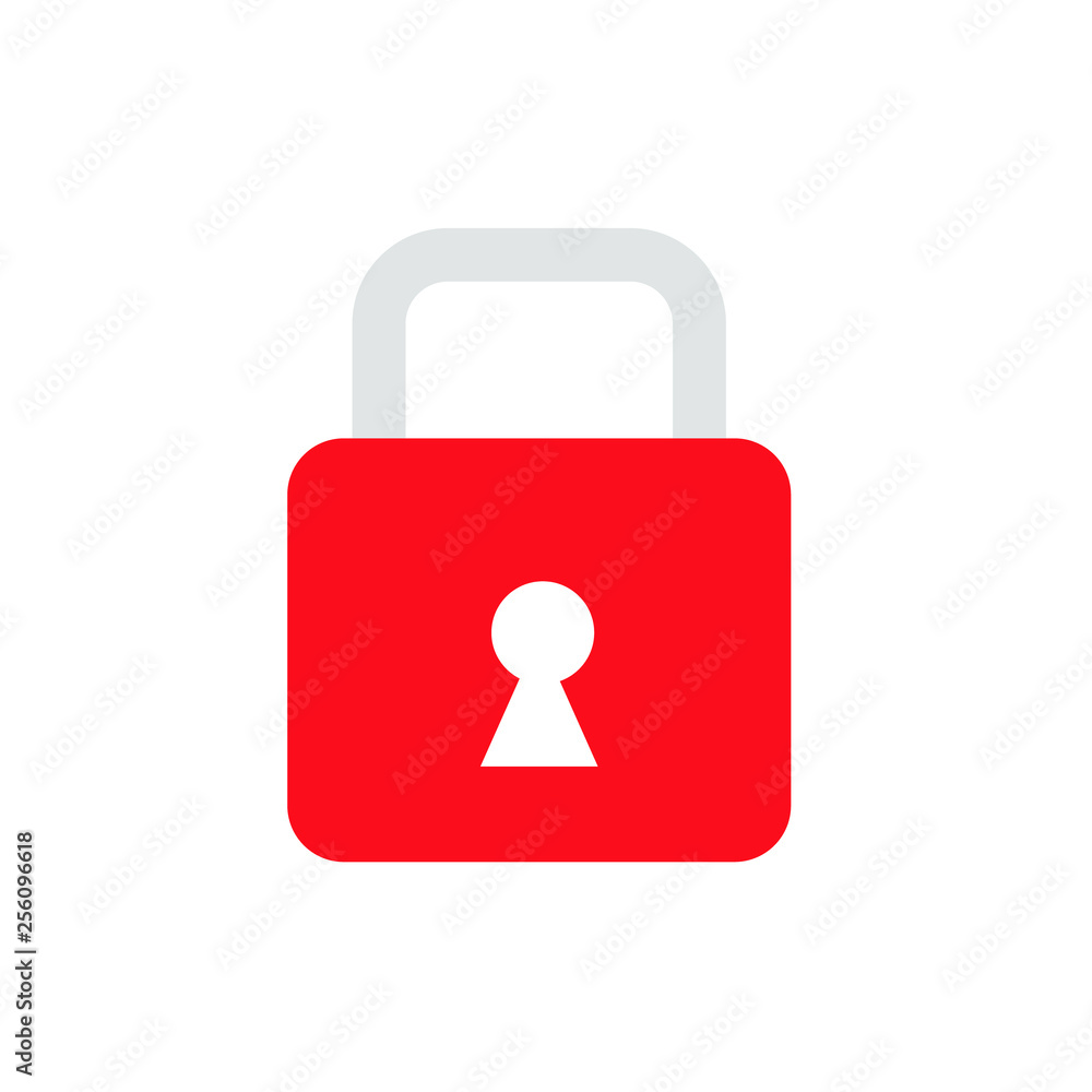 Locked icon flat illustration Locked icon flat illustration