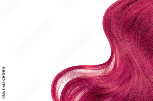 Natural pink hair isolated ...