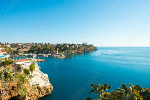 Fototapeta Naklejka Na Ścianę i Meble -  Rugged Coastline Harbor Meditteranean Antalya H