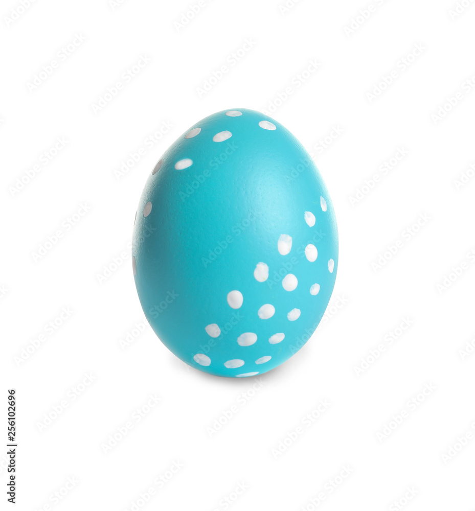 Beautiful painted Easter egg on white background Beautiful painted Easter egg on white background