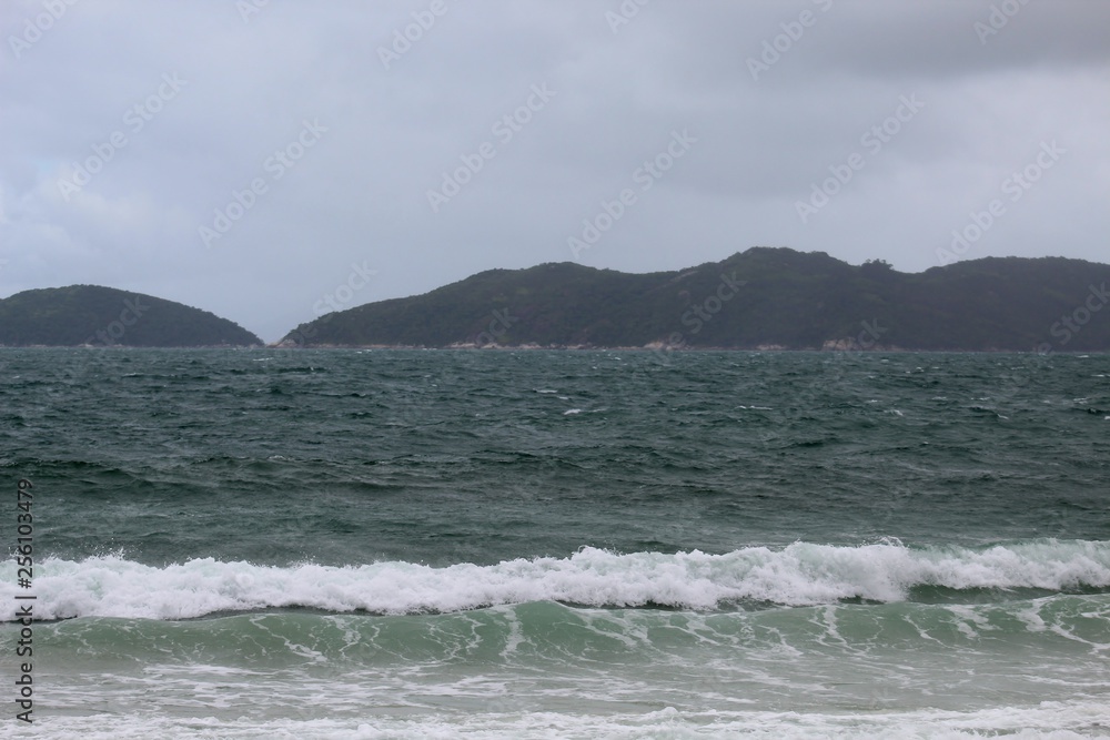 Praia de Quatro ilhas, cidade de Bombinhas, estado de Santa Catarina, País Brasil
