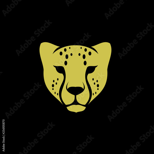 cheetah head logo icon designs vector illustration