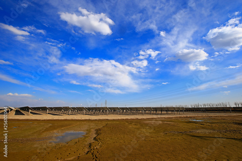 Solar panels on the water